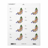 キティ猫クリスマスギフトラベル ラベル (フルシート)