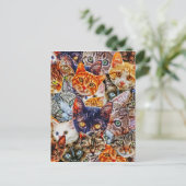 キティ猫コラージュ ポストカード (スタンド正面)