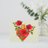 キティ猫バレンタイン シーズンポストカード (スタンド正面)