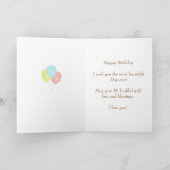 キティ猫パーソナライズされた誕生日の願い カード (内部)