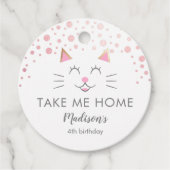 キティ猫ピンク家に連れて帰る フェイバータグ (正面)