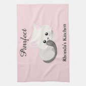キティ猫ピンク キッチンタオル (縦)