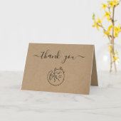 キティ猫ベビーシャワーサンキューカード カード (黄色い花)