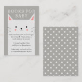 キティ猫ベビーシャワーブックベビーリクエストカード エンクロージャーカード (正面/裏面)