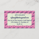 キティ猫ヤーン編み物クロチェットホームズパン 名刺 (裏面)