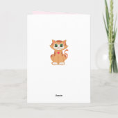 キティ猫誕生日が友人を願う カード (裏面)