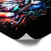 キティ遊キャットのギターロックキャット ポスター (角)