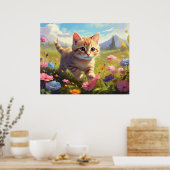 *~* キティ ウォーキング フラワーズ 5:4  キッテン キャット AP68 ポスター (キッチン)