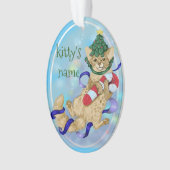 キティ・キャット・クリスマス オーナメント (正面)