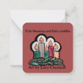キティ・キャット・クリスマス ノートカード (裏面)