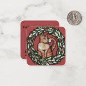 キティ・キャット・クリスマス ノートカード (正面/裏面インサイチュ)