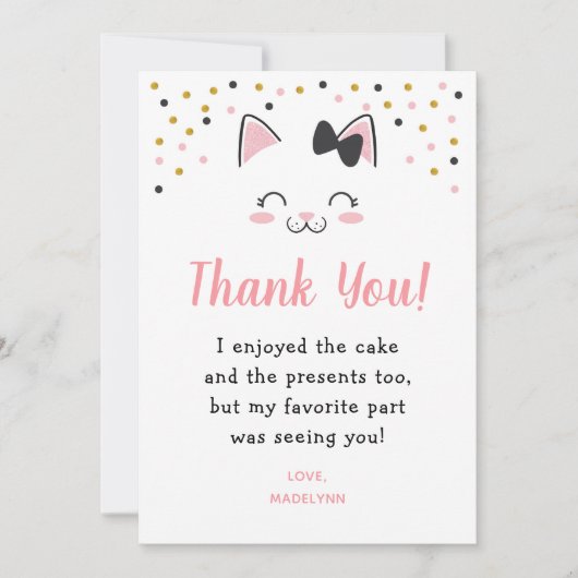 キティ·キャット·サンキューカード サンキューカード (正面)