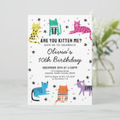 キティ・キャット・バースデーパーティーへの招待 招待状 (スタンド正面)