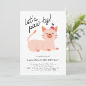 キティ・キャット・バースデーパーティー 招待状 (スタンド正面)