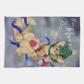 キティ・キャット・ミョイ・クリスマス！ キッチンタオル (横)