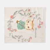 キティ・キャッパーソナライズされたト・フローラガーリー名 フリースブランケット (正面(横))