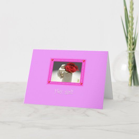 キティ＆ティーローズが町を彩る誕生日 カード (正面)