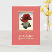 キティ＆ティー ローズ 特別な スイート カード (黄色い花)