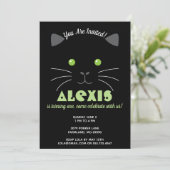 キティ フェイス バースデー パーティー フォト 招待状 (スタンド正面)