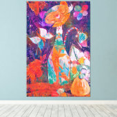 キティQアクリル キャンバスプリント (インサイチュ (ウッドフロア))