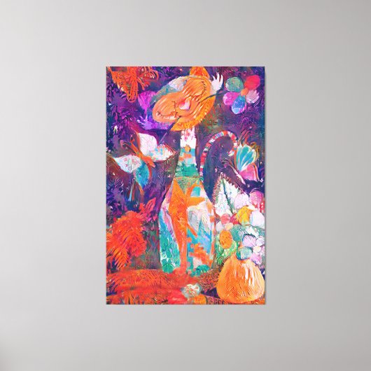 キティQアクリル キャンバスプリント (正面)