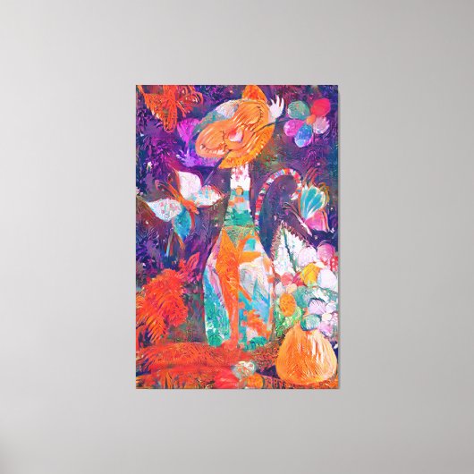 キティQアクリル キャンバスプリント (正面)