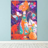 キティQアクリル キャンバスプリント (インサイチュ (ウッドフロア))