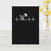 キテサーフィンパルスキテサーファーハートビートキッティング カード (黄色い花)