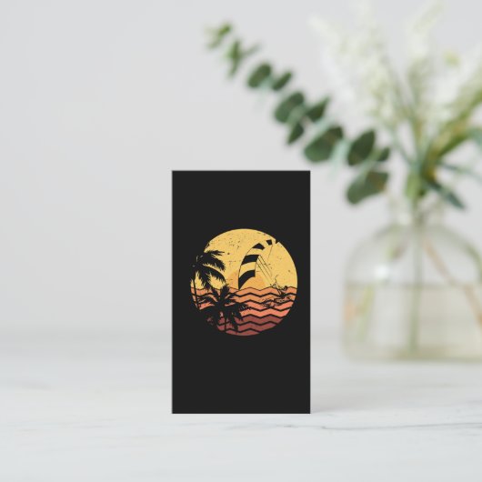 キテサーフィンレトロキテボードウェーブサーファー 名刺 (スタンド正面)