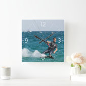 キテサーフィン スクエア壁時計 (ホーム)