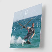 キテサーフィン スクエア壁時計 (傾斜)