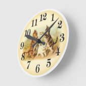 キテンススタイル1 ラウンド壁時計 (傾斜)