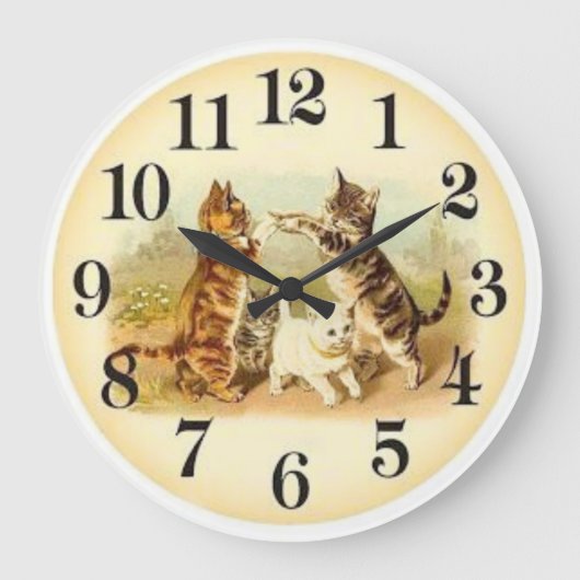 キテンススタイル1 ラージ壁時計 (正面)