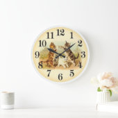 キテンススタイル1 ラージ壁時計 (ホーム)