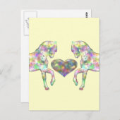キディズホース&ラブハート ポストカード (正面/裏面)