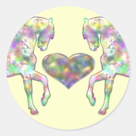 キディズホース&ラブハート ラウンドシール