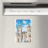 キトエクアドルウォーターカラーヴィンテージトラベル マグネット (インサイチュ (食洗機))