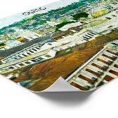 キトエクアドル水彩画イラストレーションはがき ポスター (角)