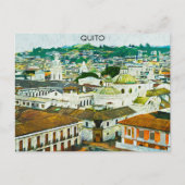 キトエクアドル水彩画イラストレーションはがき ポストカード (正面)