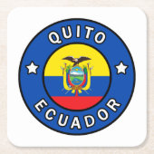 キトエクアドル スクエアペーパーコースター (正面)