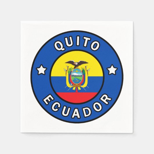 キトエクアドル スタンダードカクテルナプキン (正面)