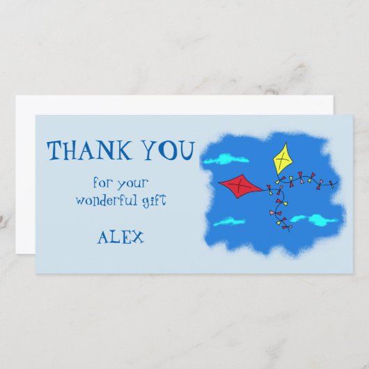 キトパーソナライズされたスありがとう サンキューカード (正面/裏面)