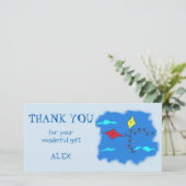 キトパーソナライズされたスありがとう サンキューカード (スタンド正面)