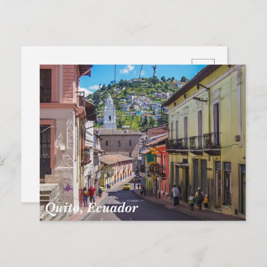 キト，エクアドルヒストリックダウンタウン ポストカード (正面/裏面)