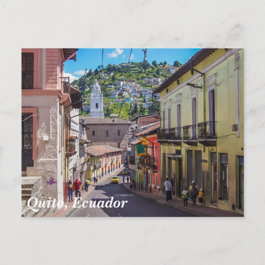 キト,エクアドルヒストリックダウンタウン ポストカード (正面)