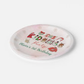 キドスマスウィンターチャーストマ誕生日紙プレート ペーパープレート (アングル)