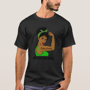 キドニーウォリアー強い黒人女性の破れない戦争 Tシャツ