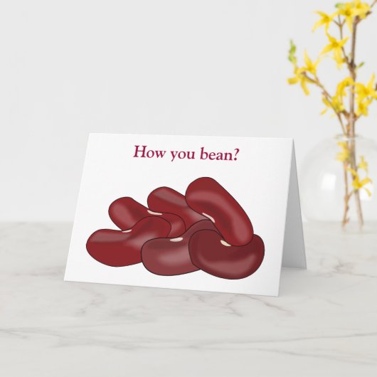 キドニービーンズおもしろいビーギー愛好家の方法 カード (黄色い花)