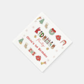 キドマスパーティーウィンタークリスマス誕生日ナプキンス スタンダードカクテルナプキン (角)