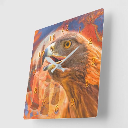 キナの時計を全部呼ぶゴールデンイーグル スクエア壁時計 (傾斜)